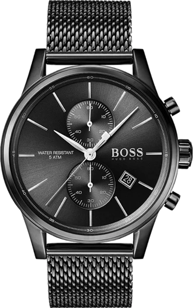 Montre Hugo Boss 1513769 Jet à Cadran Bleu et Bracelet Maille Milanaise