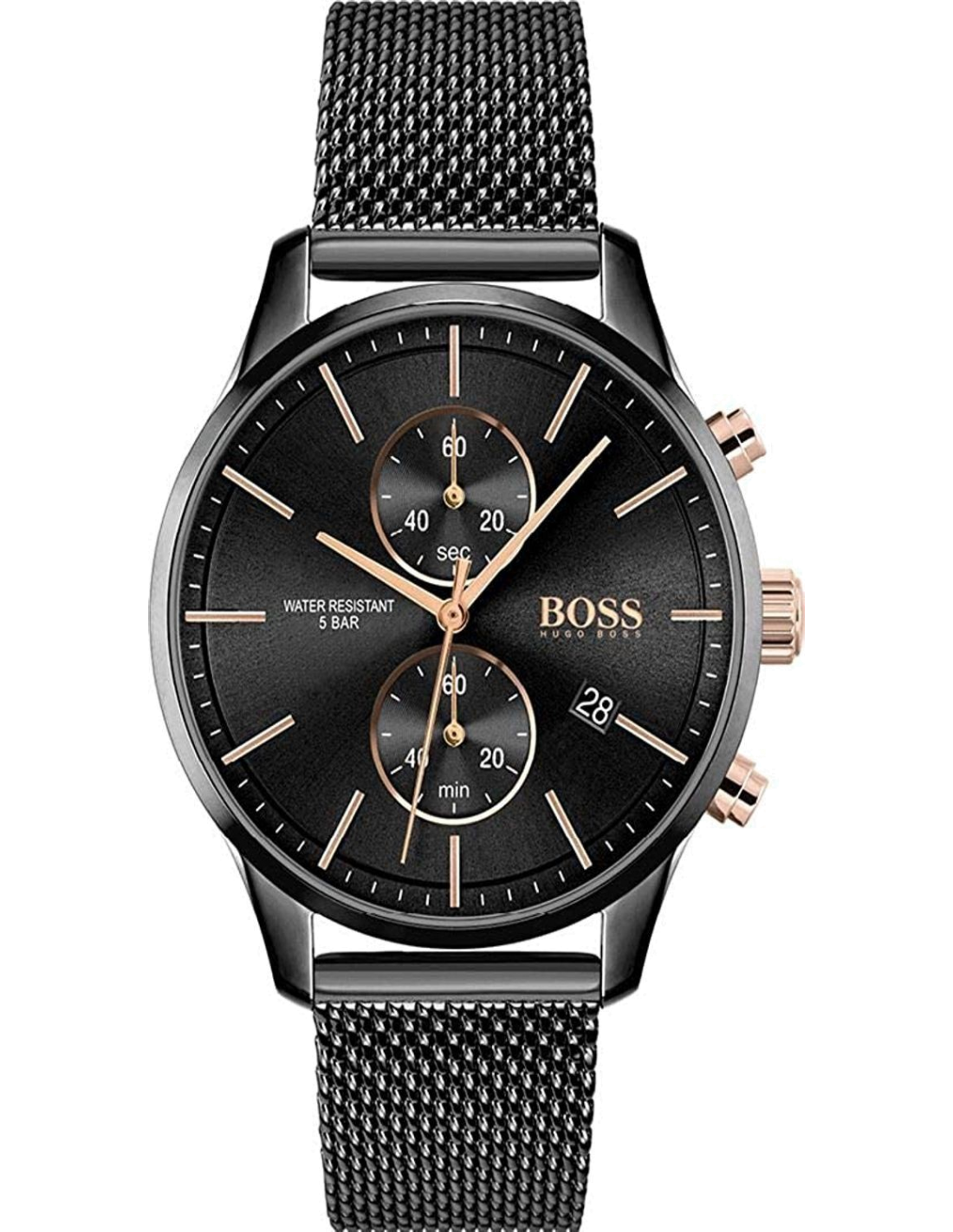 Montre Hugo Boss 1513811 en maille milanaise noire
