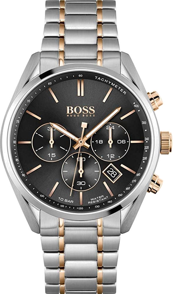 Montre Homme Hugo Boss Champion 1513819 chronographe bicolore bracelet acier