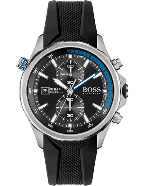 Montre Homme Hugo Boss Globetrotter Marine 1513820 Chrono bracelet silicone