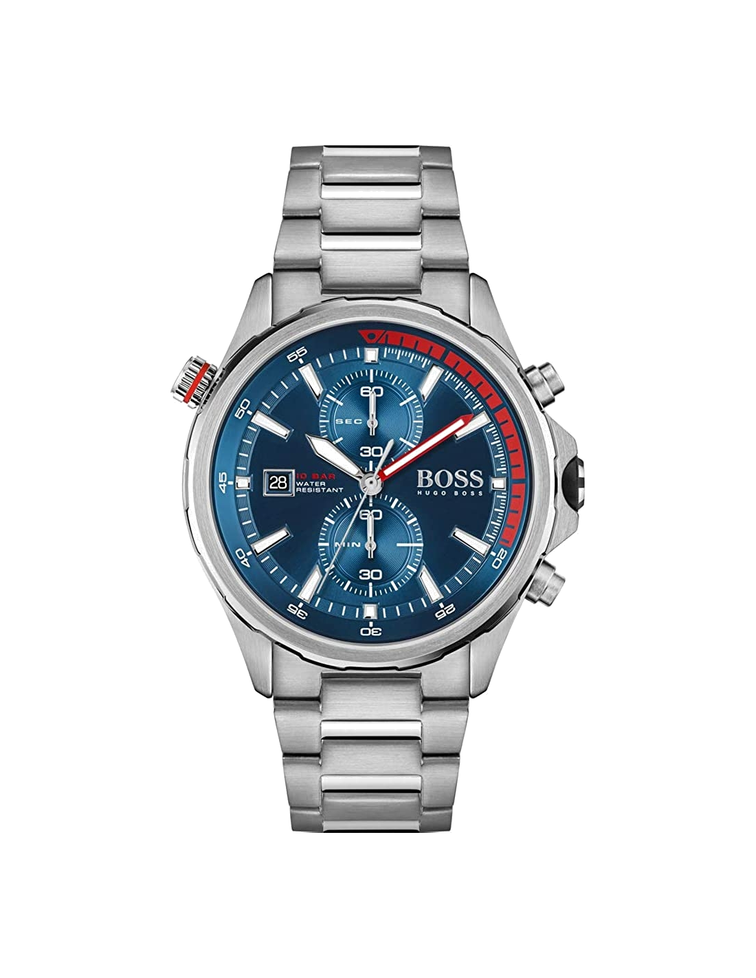 Hugo Boss 1513823 — montre chronographe élégante en acier inoxydable avec cadran noir