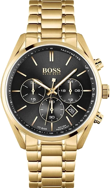 Montre Homme Hugo Boss Champion 1513848 bracelet acier doré jaune
