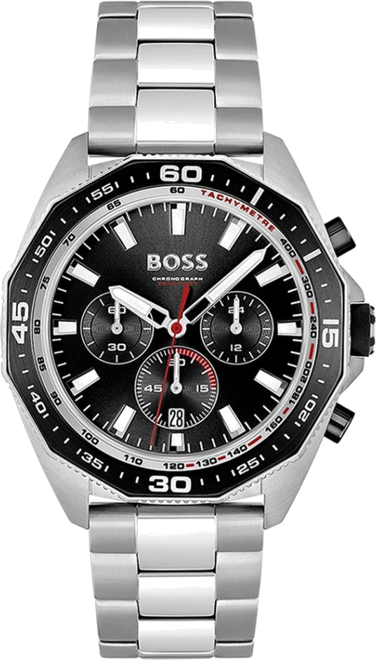Montre Hugo Boss Energy 1513971 cadran noir octogonal bracelet en acier
