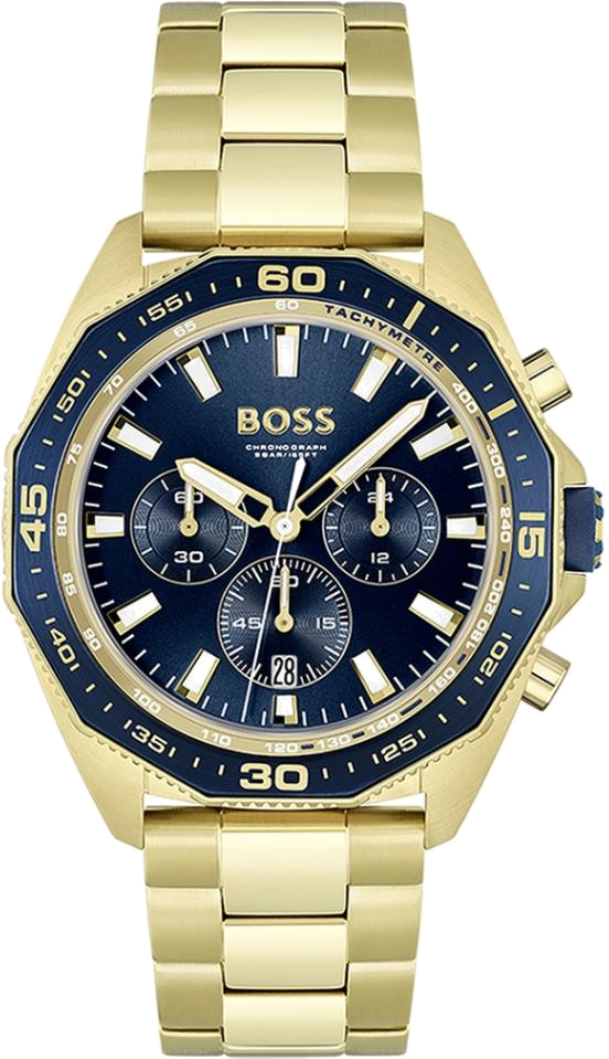 Montre Hugo Boss Energy 1513973 bracelet en acier doré jaune