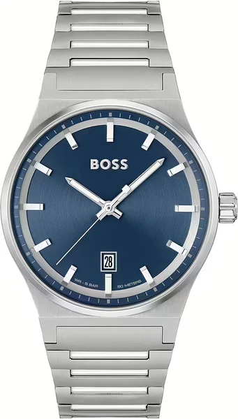 Montre Homme Hugo Boss 1514076 Condor en Acier et Cadran Bleu Soleillé