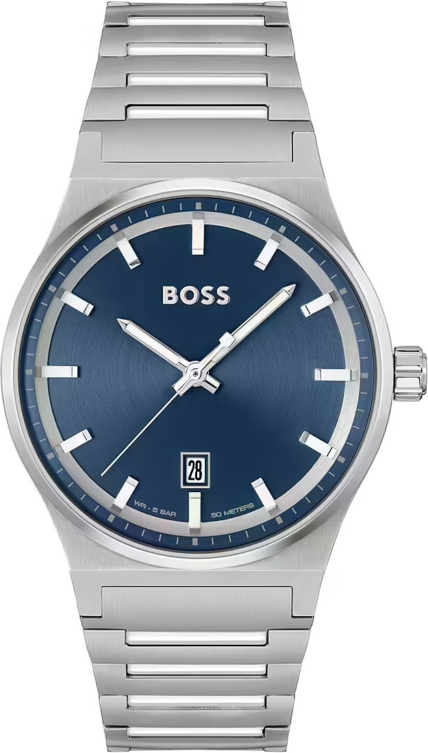 Montre Homme Hugo Boss 1514076 Condor en Acier et Cadran Bleu Soleillé