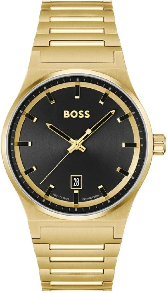 Montre Hugo Boss 1514077 en Acier Doré avec Cadran Noir Soleillé