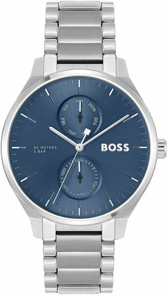 Montre Hugo Boss 1514106 en Acier Argenté avec Cadran Bleu Texturé