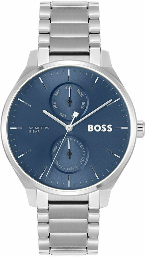 Montre Hugo Boss 1514106 en Acier Argenté avec Cadran Bleu Texturé