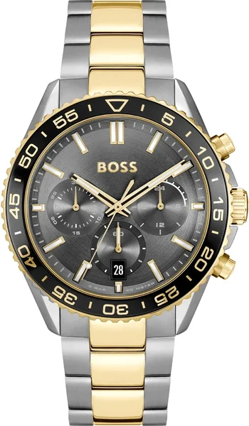 Montre Hugo Boss 1514144 Runner en Acier Bicolore et Cadran Gris