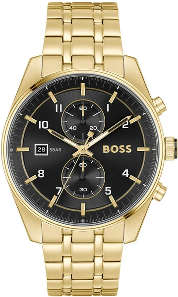 Montre Hugo Boss 1514152 Skytraveller en acier doré et cadran noir