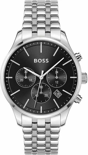 Montre Hugo Boss Avery 1514157 en Acier Argenté avec Cadran Noir Brossé