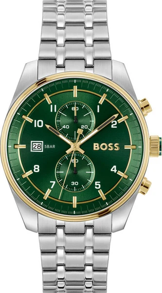 Montre Homme Hugo Boss 1514195 en Acier Inoxydable et Cadran Vert
