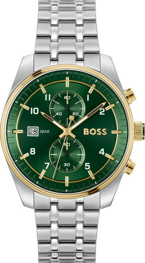 Montre Homme Hugo Boss 1514195 en Acier Inoxydable et Cadran Vert