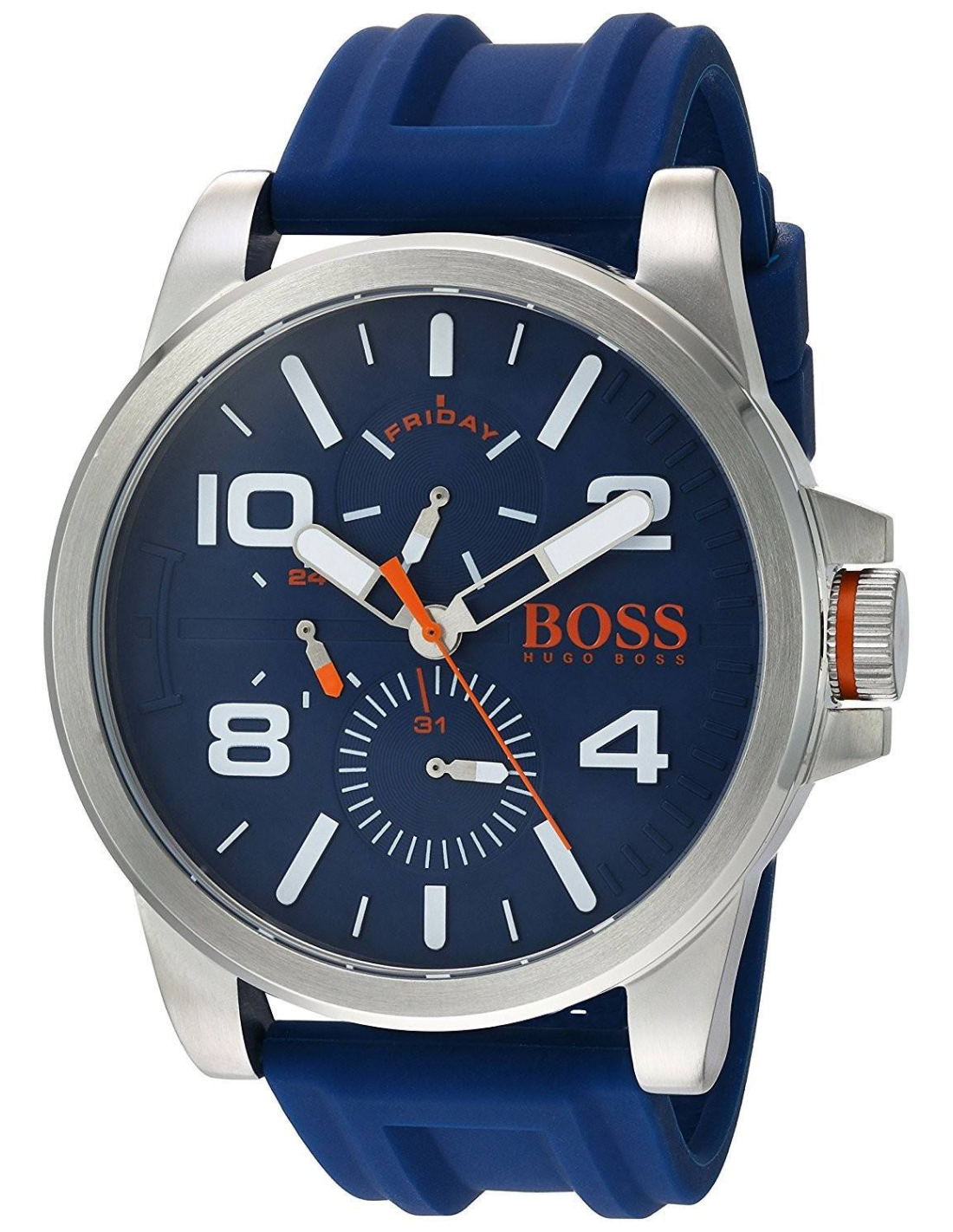 Montre Hugo Boss Orange 1550008 en silicone bleu