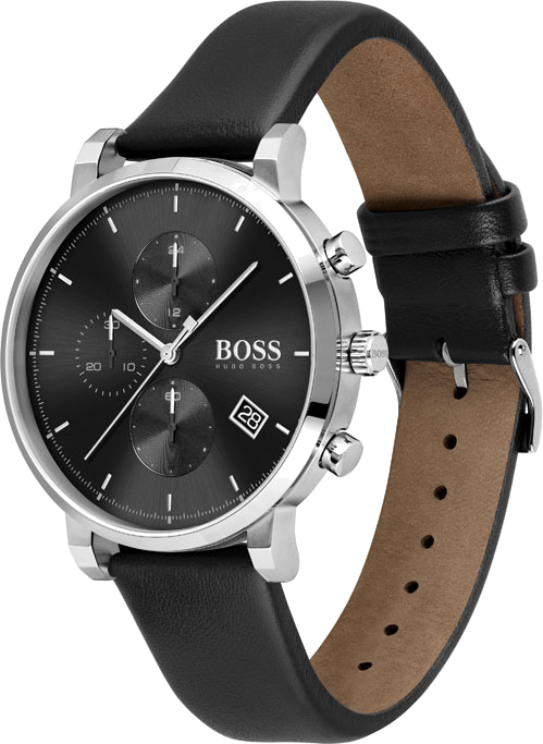 Montre Homme Hugo Boss Integrity 1513777 Cadran Noir Bracelet Cuir vue 2