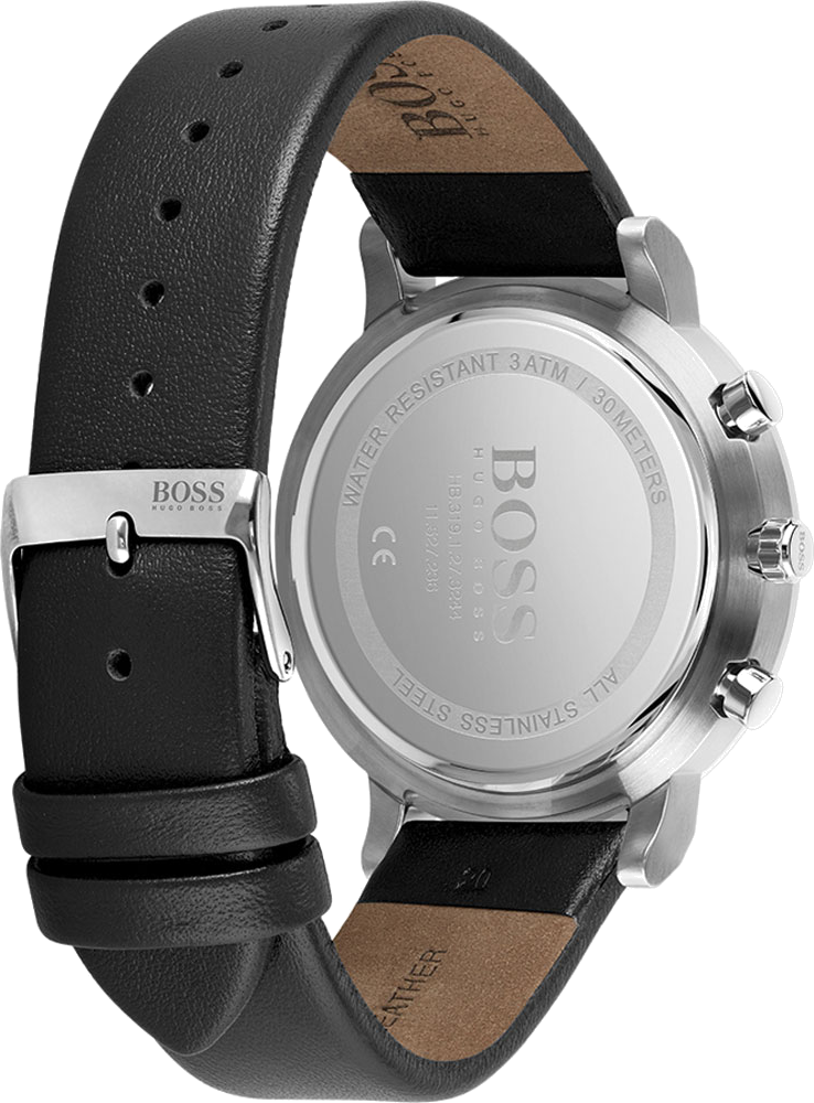 Montre Homme Hugo Boss Integrity 1513777 Cadran Noir Bracelet Cuir vue 3