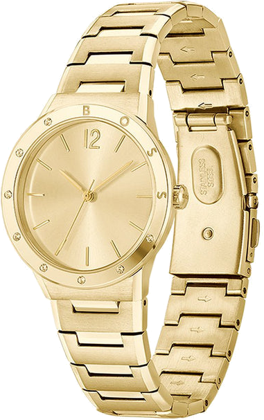 Montre Femme Hugo Boss Breath 1502715 - Boîtier et bracelet acier doré - 34mm vue 2