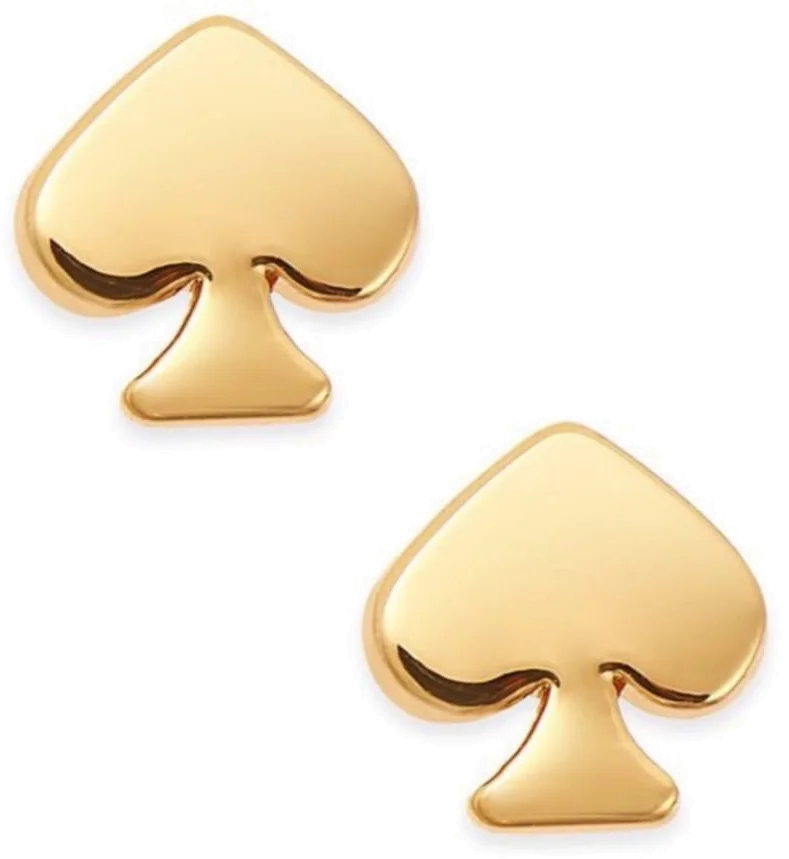 Boucles d'oreilles Kate Spade ace en métal doré or jaune