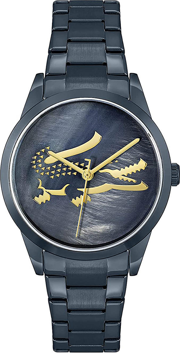 Montre Femme Lacoste Ladycroc 2001215 bracelet acier cadran bleu nacré