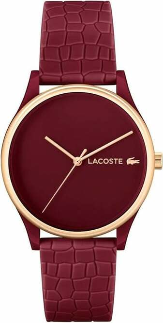 Montre Femme Lacoste Crocodelle 2001283 bracelet silicone rouge