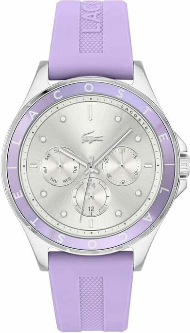 Montre Femme Lacoste Swing 2001300 bracelet silicone lilas cadran multifonctions