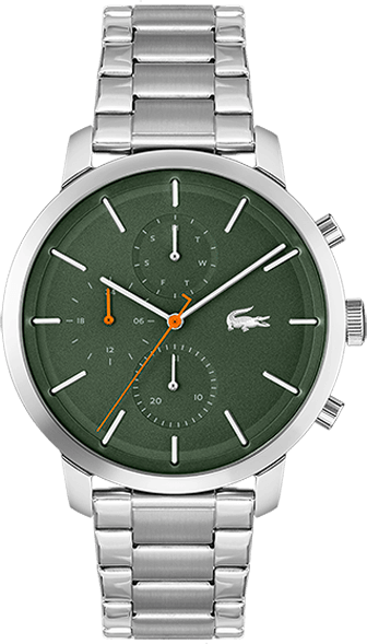 Montre Homme Lacoste 2011178 Replay en Acier Argenté et Cadran Vert