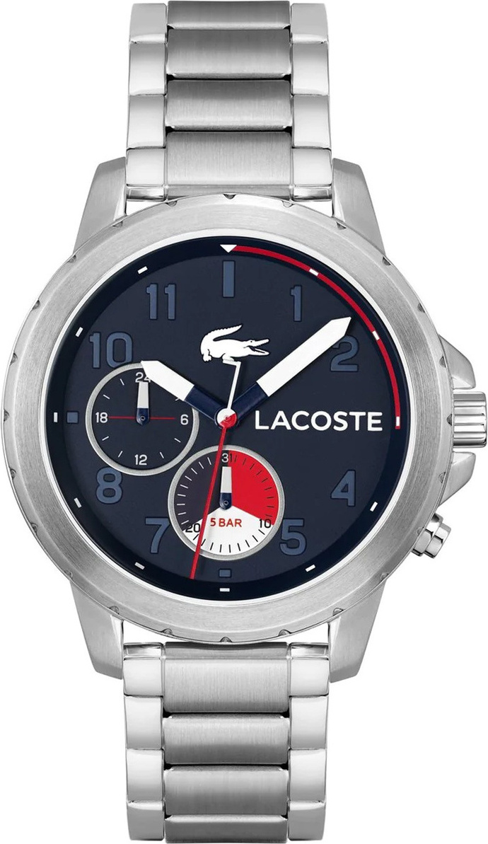 Montre Homme Lacoste Endurance 2011208 bracelet acier argenté cadran bleu multifonctions