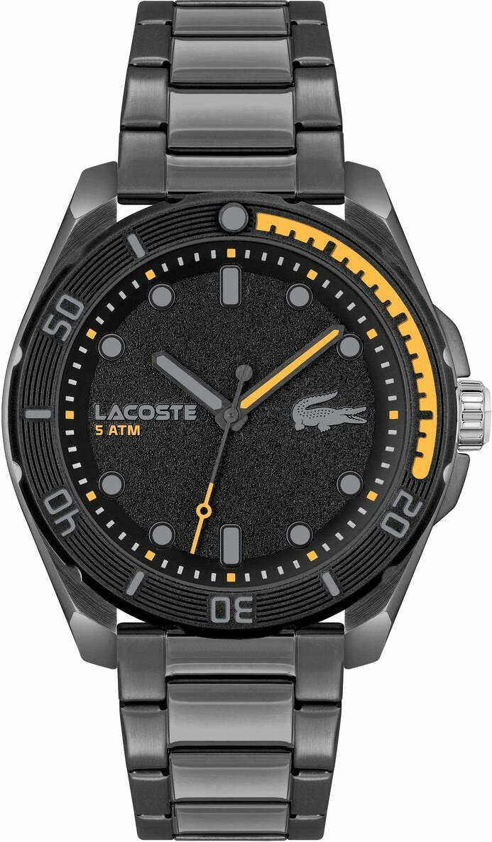 Montre Lacoste 2011288 Bracelet Acier Gris et Cadran Noir