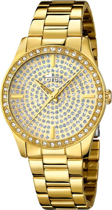 Montre Femme Lotus Trendy L18135/1 Dorée avec cristaux