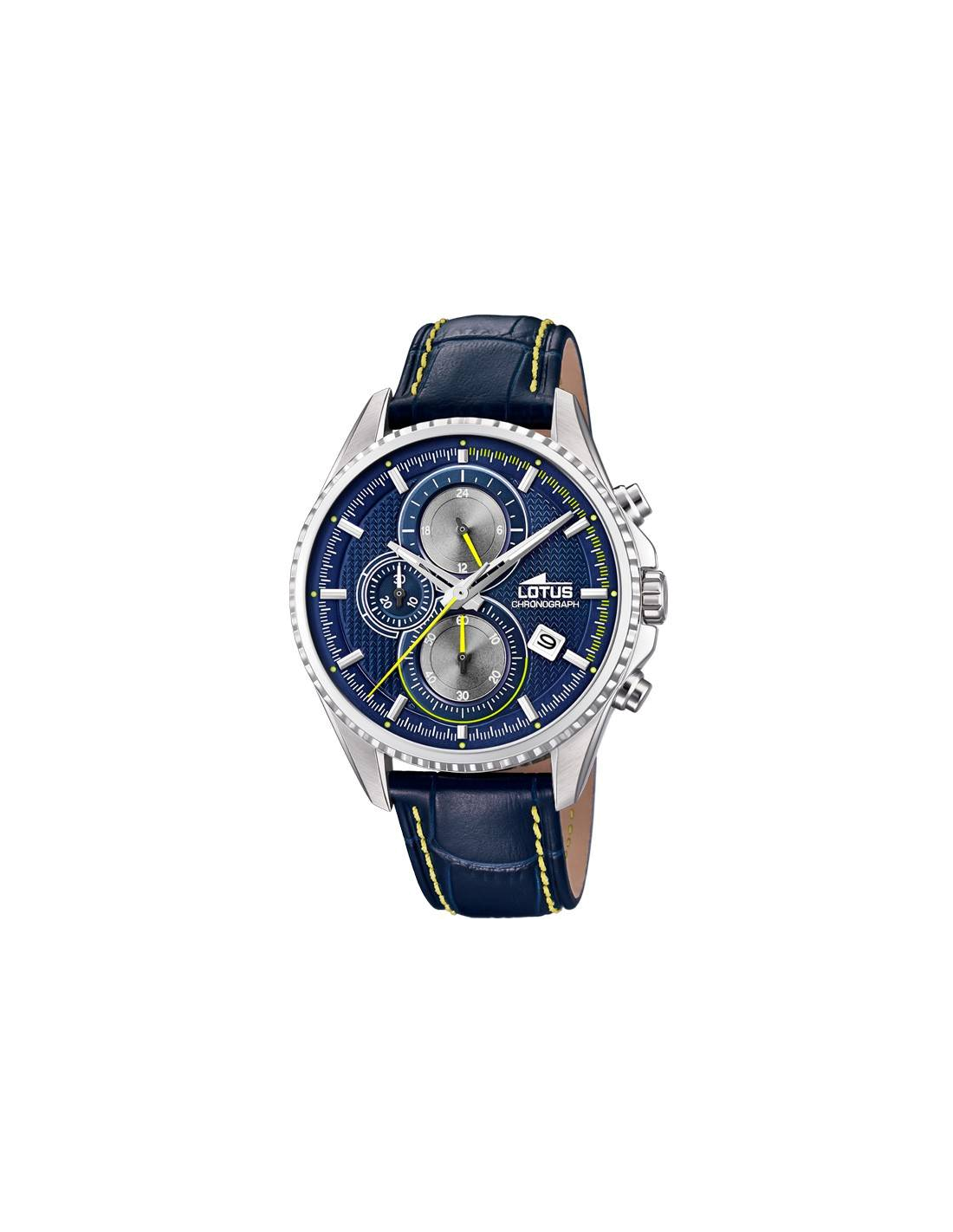 Montre Lotus L18527/3 Minimalist à Cadran Bleu et Bracelet Cuir Noir