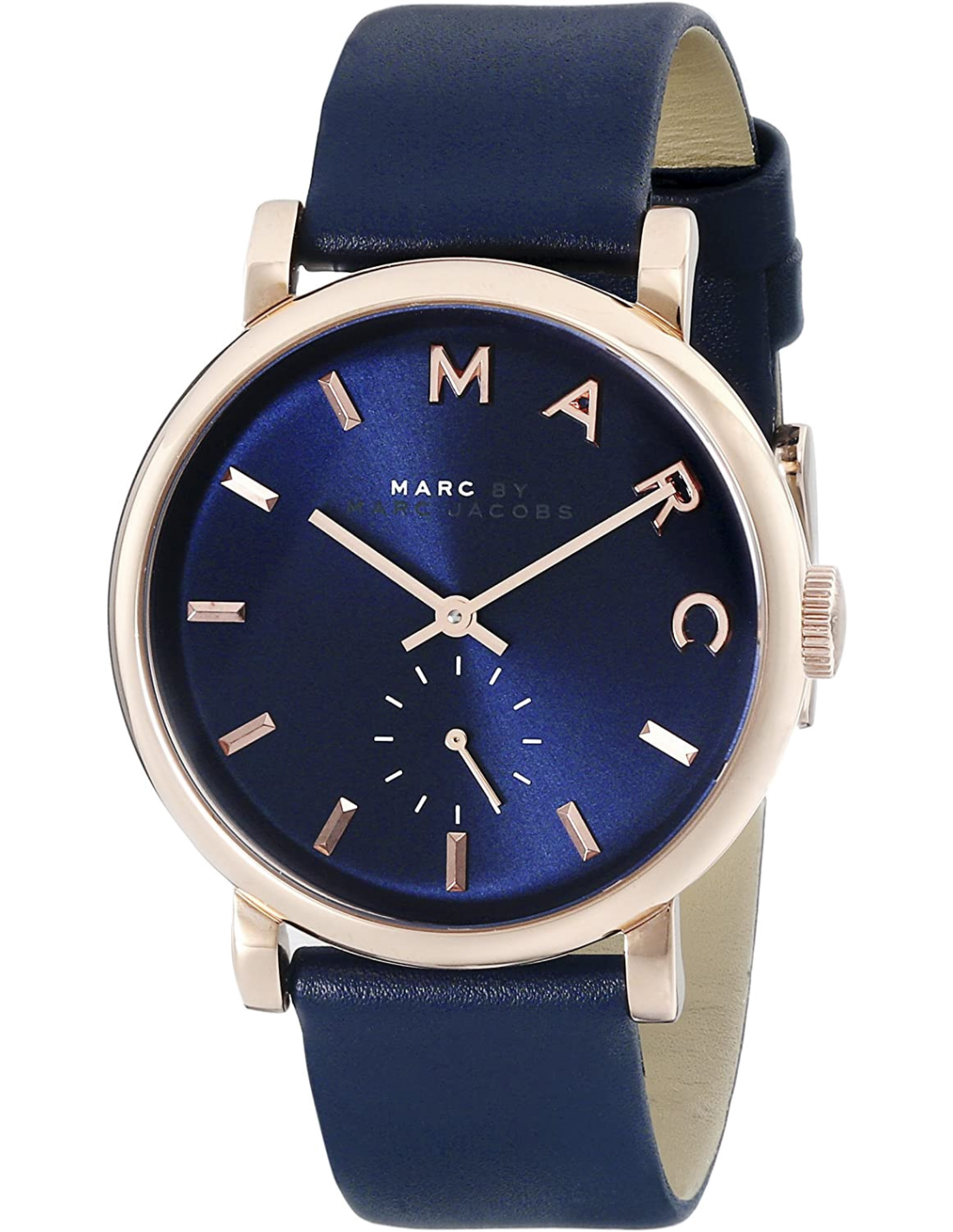 Montre Femme Marc by Marc Jacobs Baker MBM1329 Bracelet bleu marine en cuir