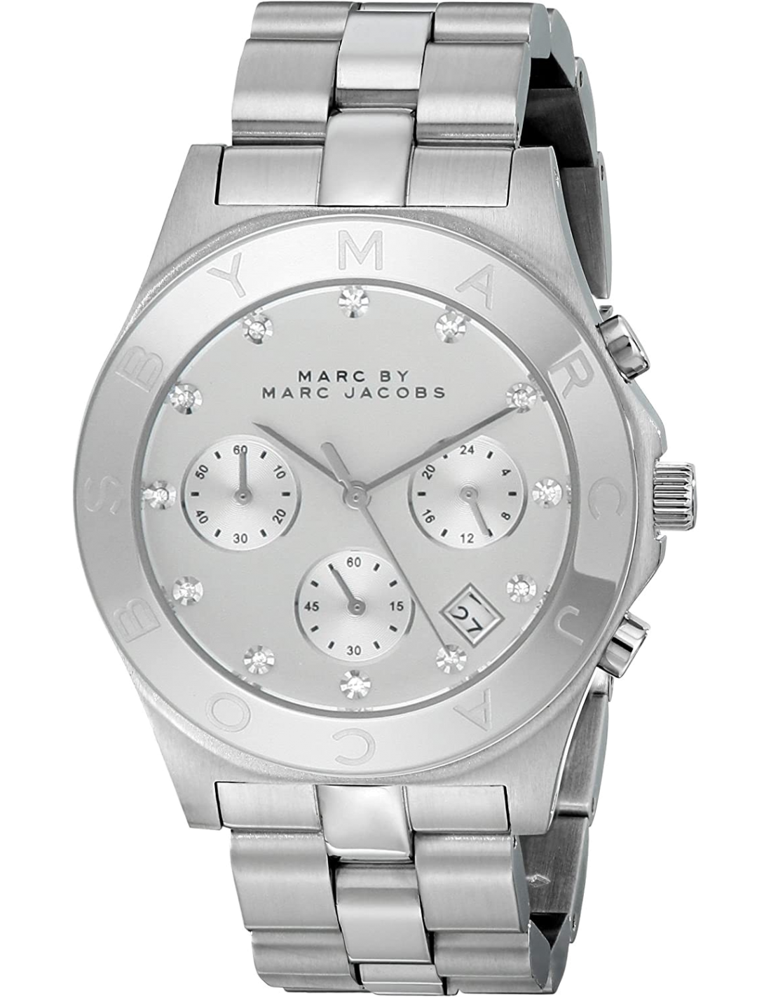 Montre Marc Jacobs MBM3100 Chronographe en Acier Inoxydable et Index Pierres