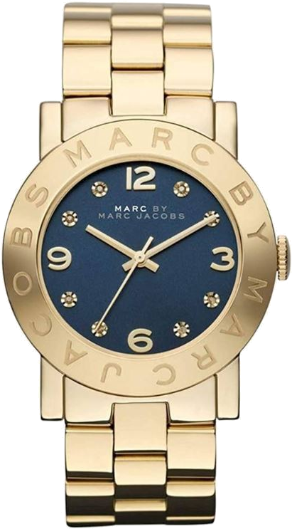 Montre Marc Jacobs MBM3166 en Acier Plaqué Or et Cadran Bleu
