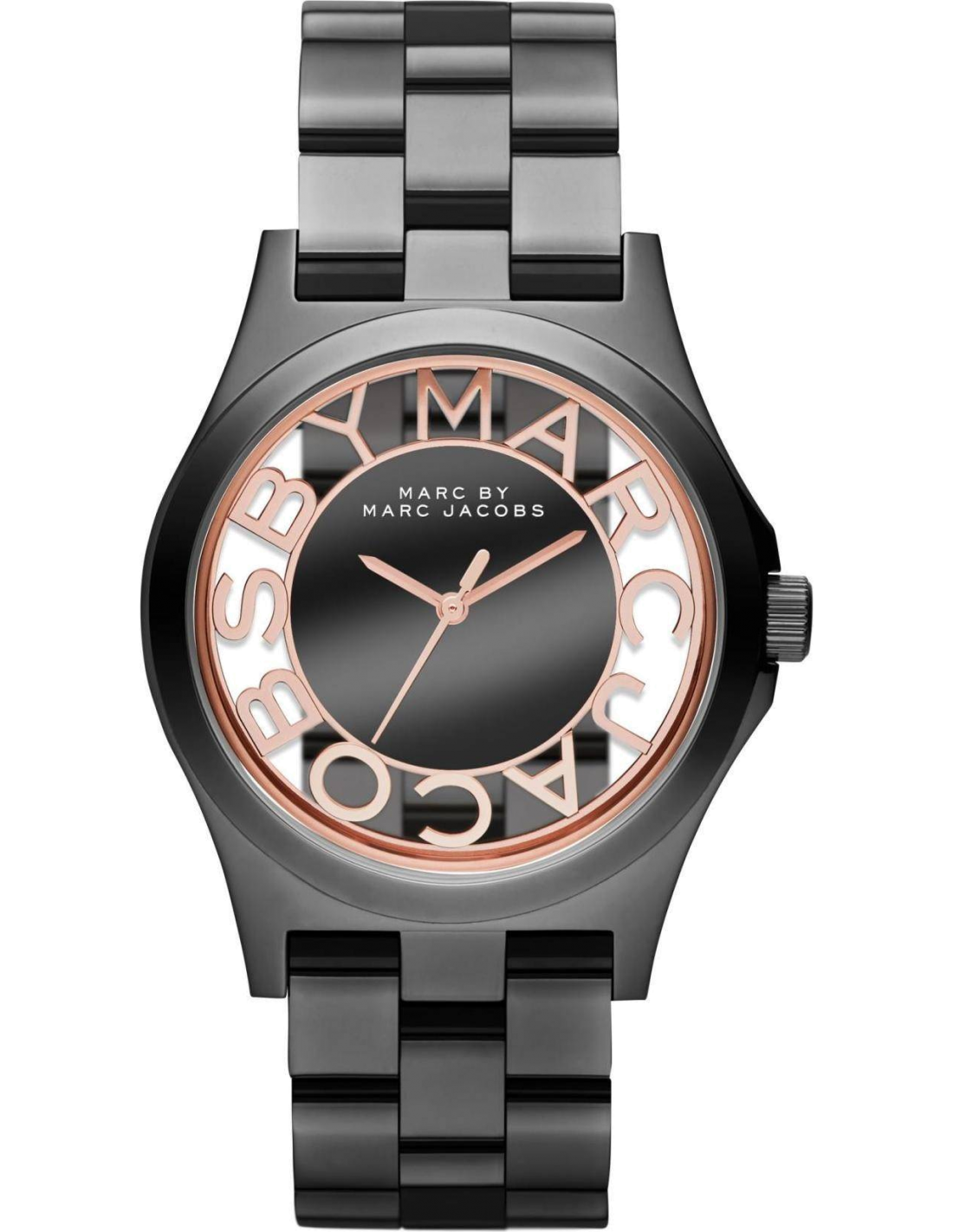 Montre Marc Jacobs MBM3254 en Acier Gris Foncé et Cadran Squelette