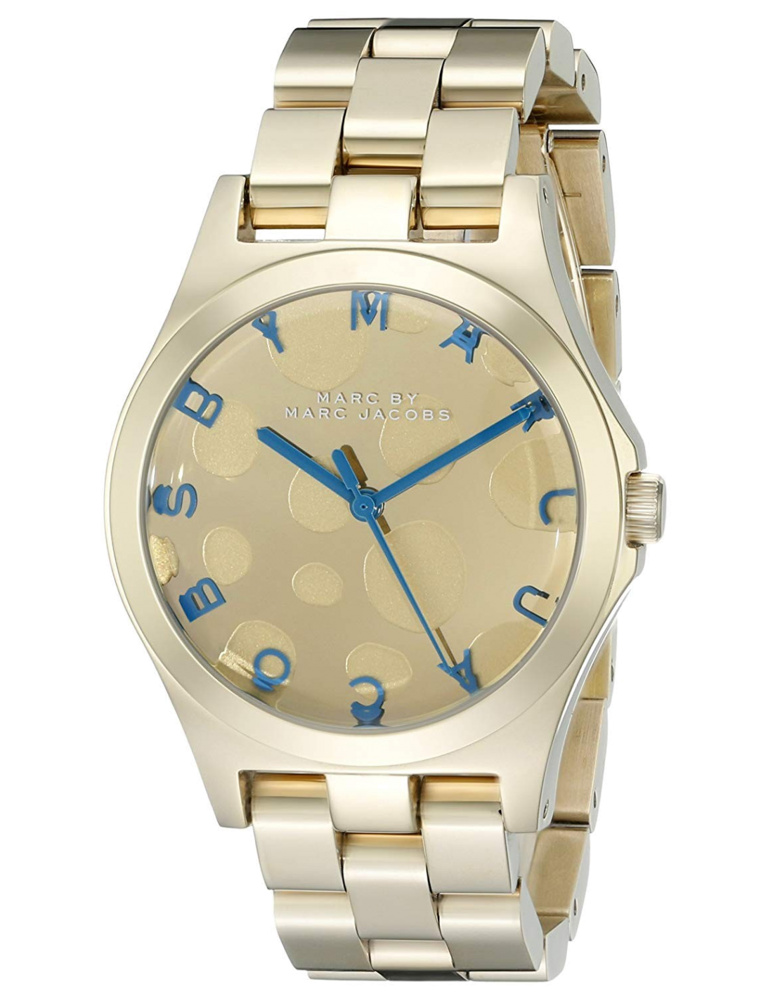 Montre Marc Jacobs MBM3267 en Acier Doré avec Index Bleu Sarcelle