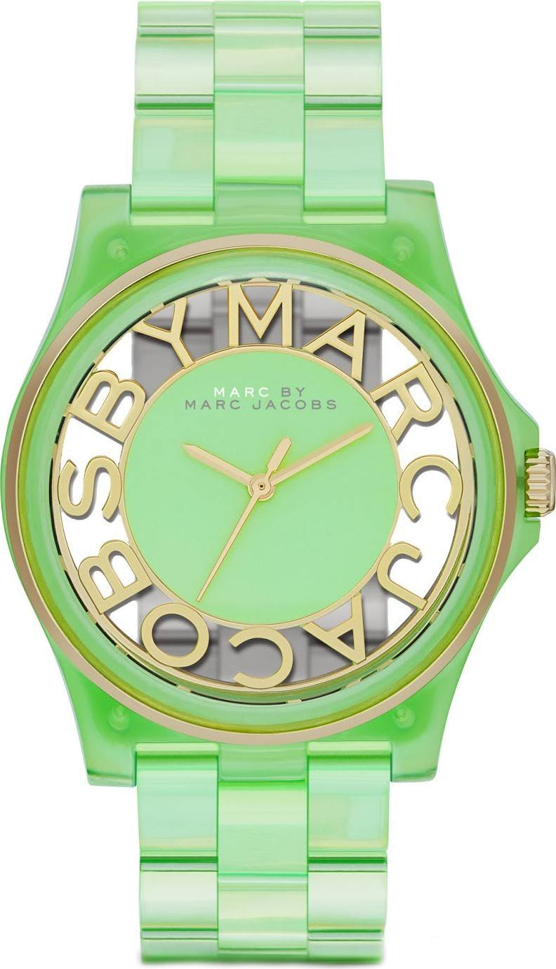 Montre Marc Jacobs Henry MBM4569 Transparent en plastique vert