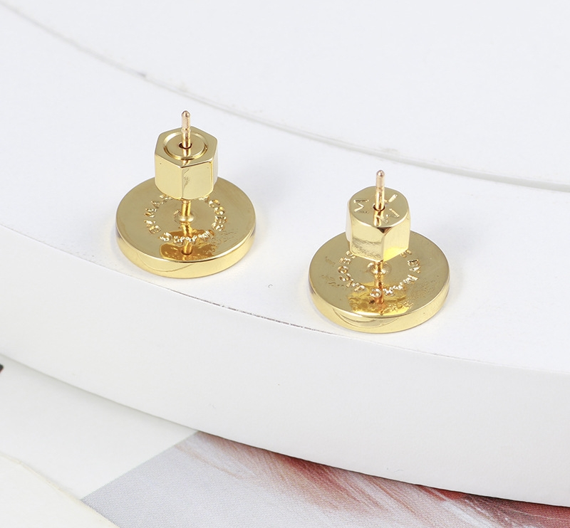 Boucles d'oreilles femme Marc by Marc Jacobs disque rouge acier doré - Réf. 106673 vue 4