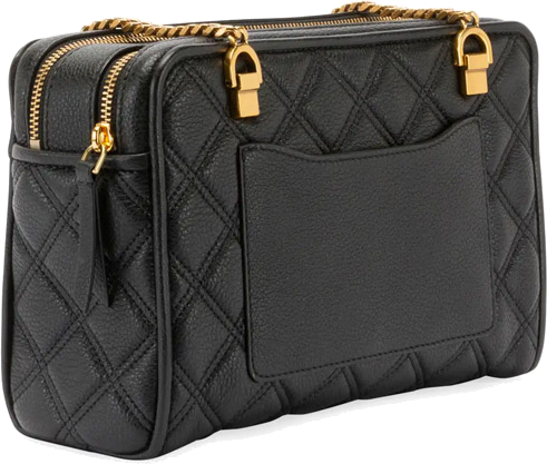 Sac à main femme Marc Jacobs The Status en cuir matelassé noir, référence M0015817-001 vue 2