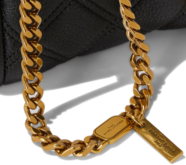 Sac à main femme Marc Jacobs The Status en cuir matelassé noir, référence M0015817-001 vue 5