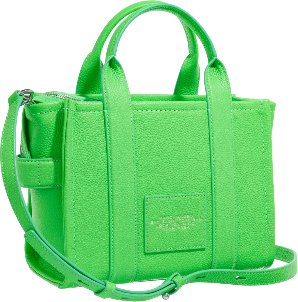 Sac à main Marc Jacobs The Medium Tote Bag, cuir grainé vert fluo - Réf. 109858-GREEN vue 2