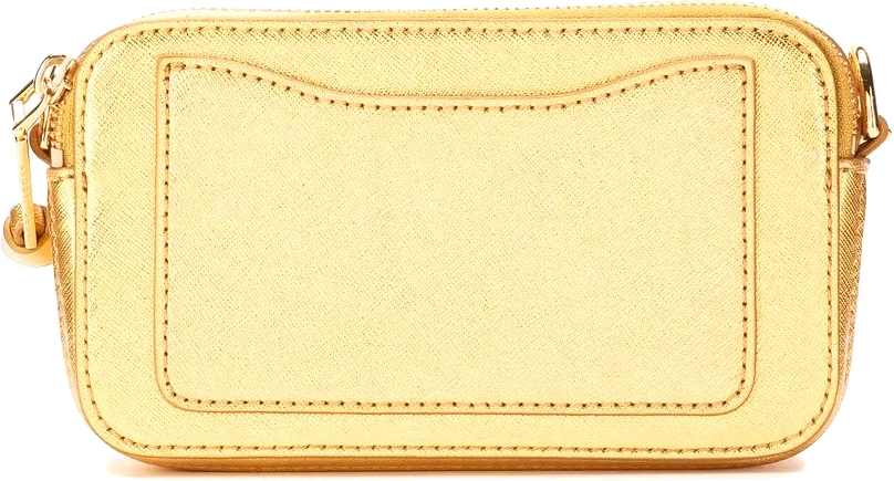 Sac à main bandoulière Marc Jacobs The Snapshot, cuir métallique doré, réf. M0015323-710 vue 2