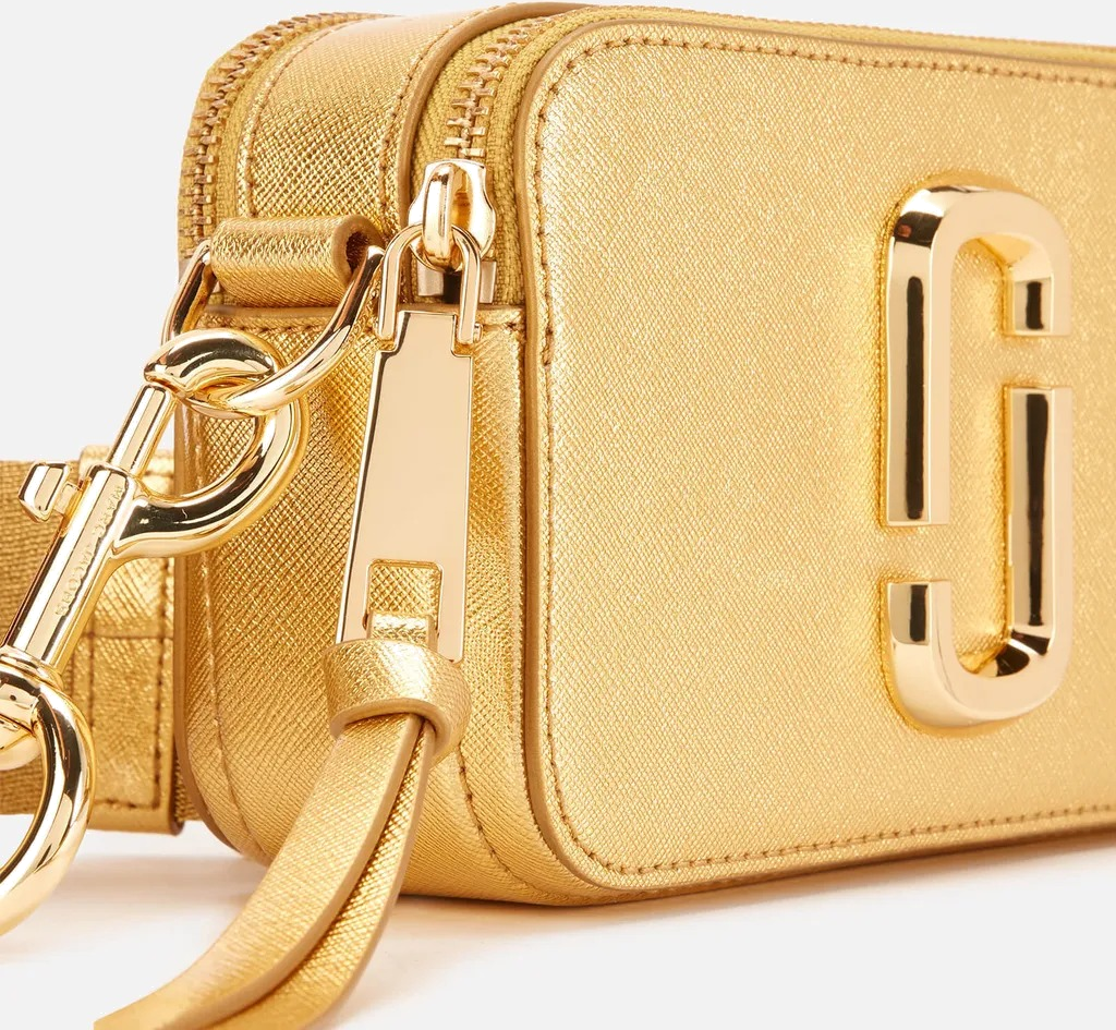 Sac à main bandoulière Marc Jacobs The Snapshot, cuir métallique doré, réf. M0015323-710 vue 4