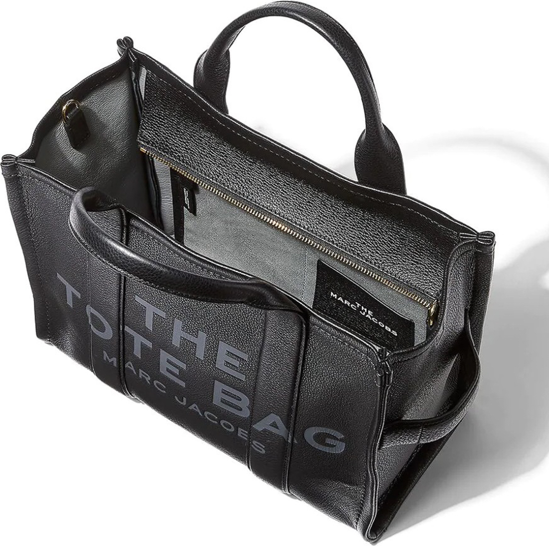 Sac à main Marc Jacobs Medium The Tote Bag en cuir grainé - Réf. H004L01PF21-001 vue 4