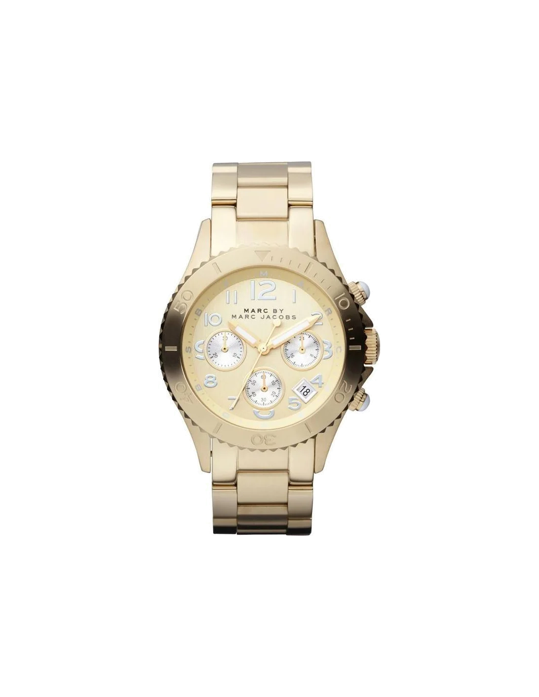 Montre Marc by Mac Jacobs Rock Chrono MBM3188 Bracelet doré jaune en acier