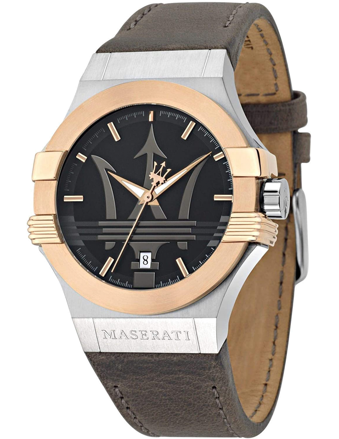 Montre Homme Maserati Potenza R8851108014 bracelet cuir marron