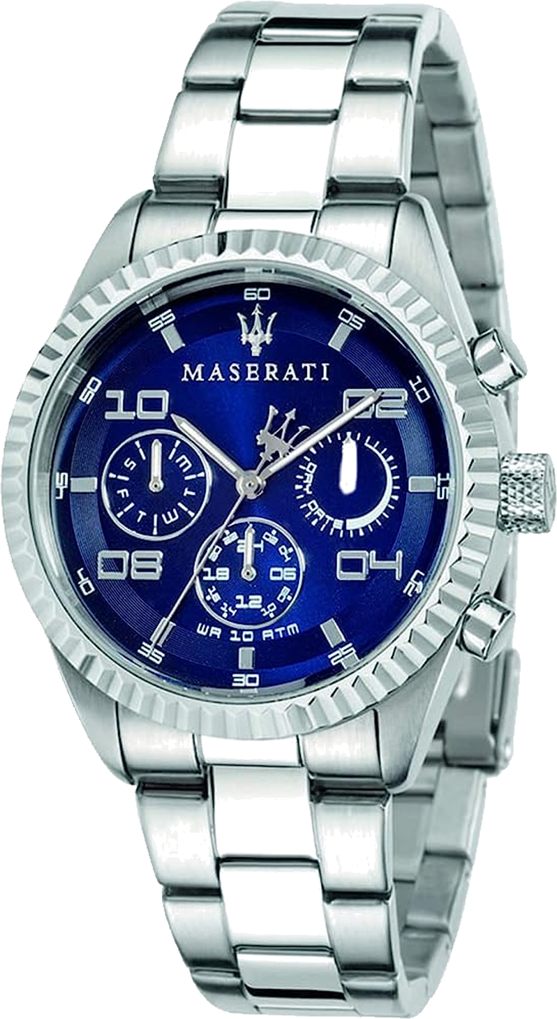 Montre Maserati R8853100011 Competizione en Acier avec Cadran Bleu