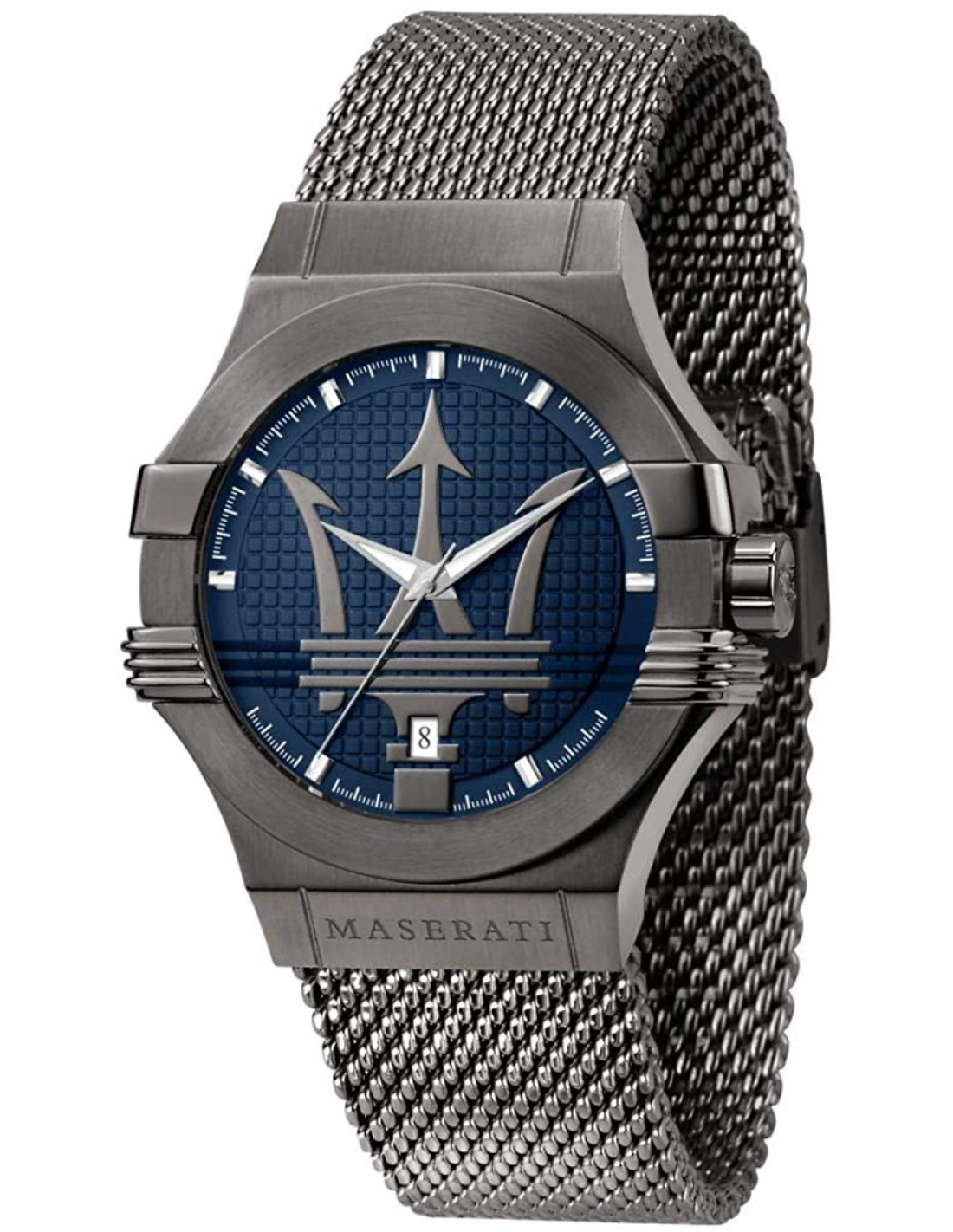Montre Maserati Potenza R8853108005 bracelet maille milanaise gris