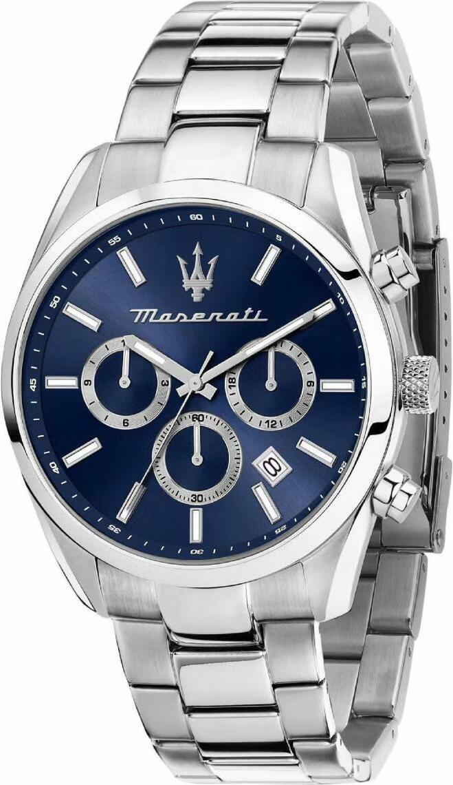 Montre Maserati R8853151005 en Acier Argenté avec Cadran Bleu