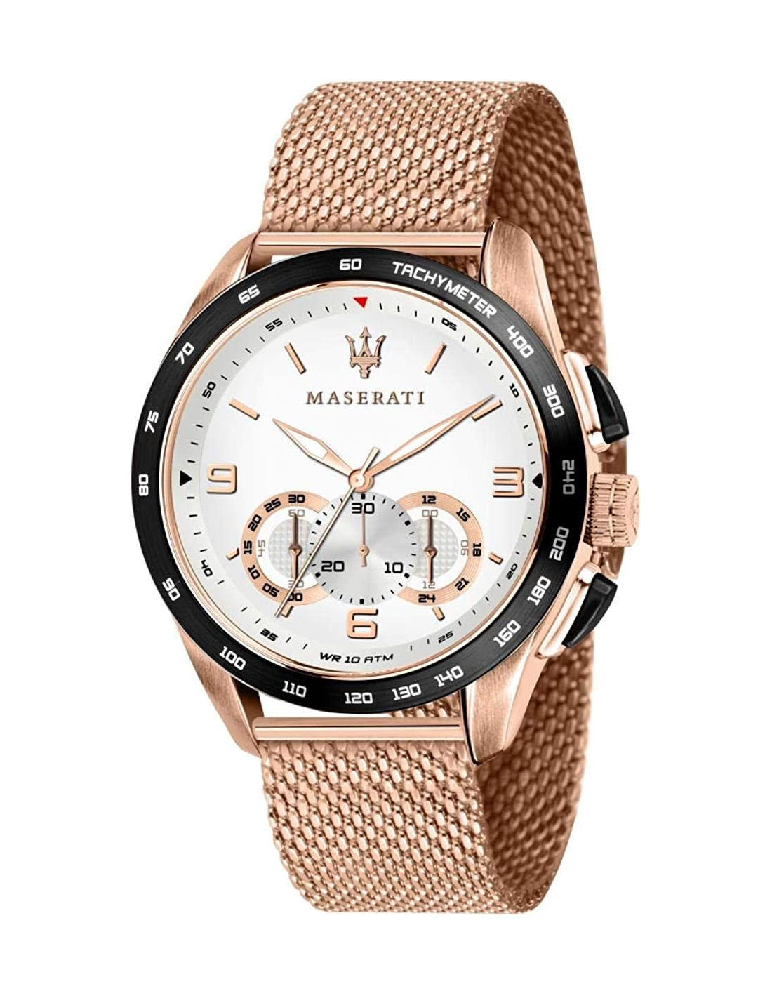 Montre Homme Maserati Traguardo R8873612011 bracelet maille milanaise or rose